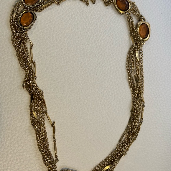 Vintage, Sarah Coventry, Golden embers, three strand, gold tone, chain, stunning - Picture 3 of 14